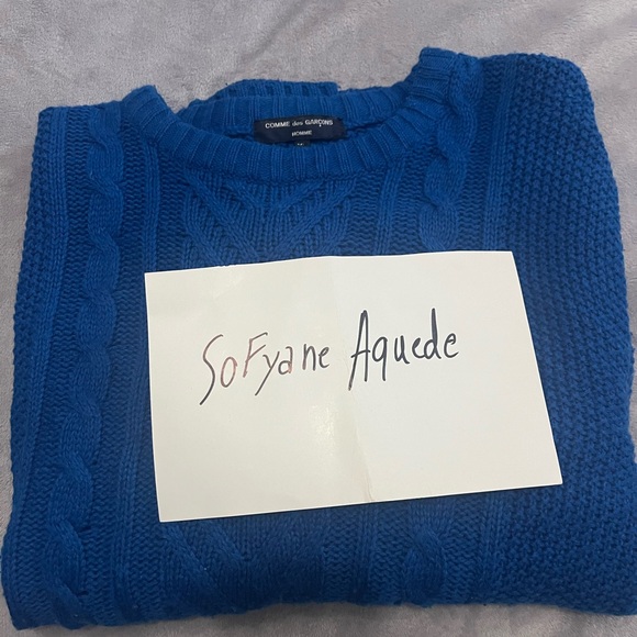 CDG Homme cable knit wool sweater XL! - Picture 2 of 4